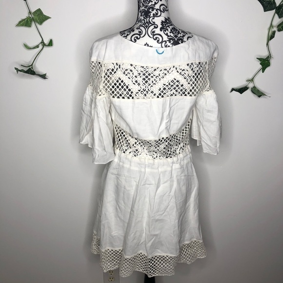 A Mere Co Gustavia Cut Out Crochet Mini Dress - Picture 7 of 9